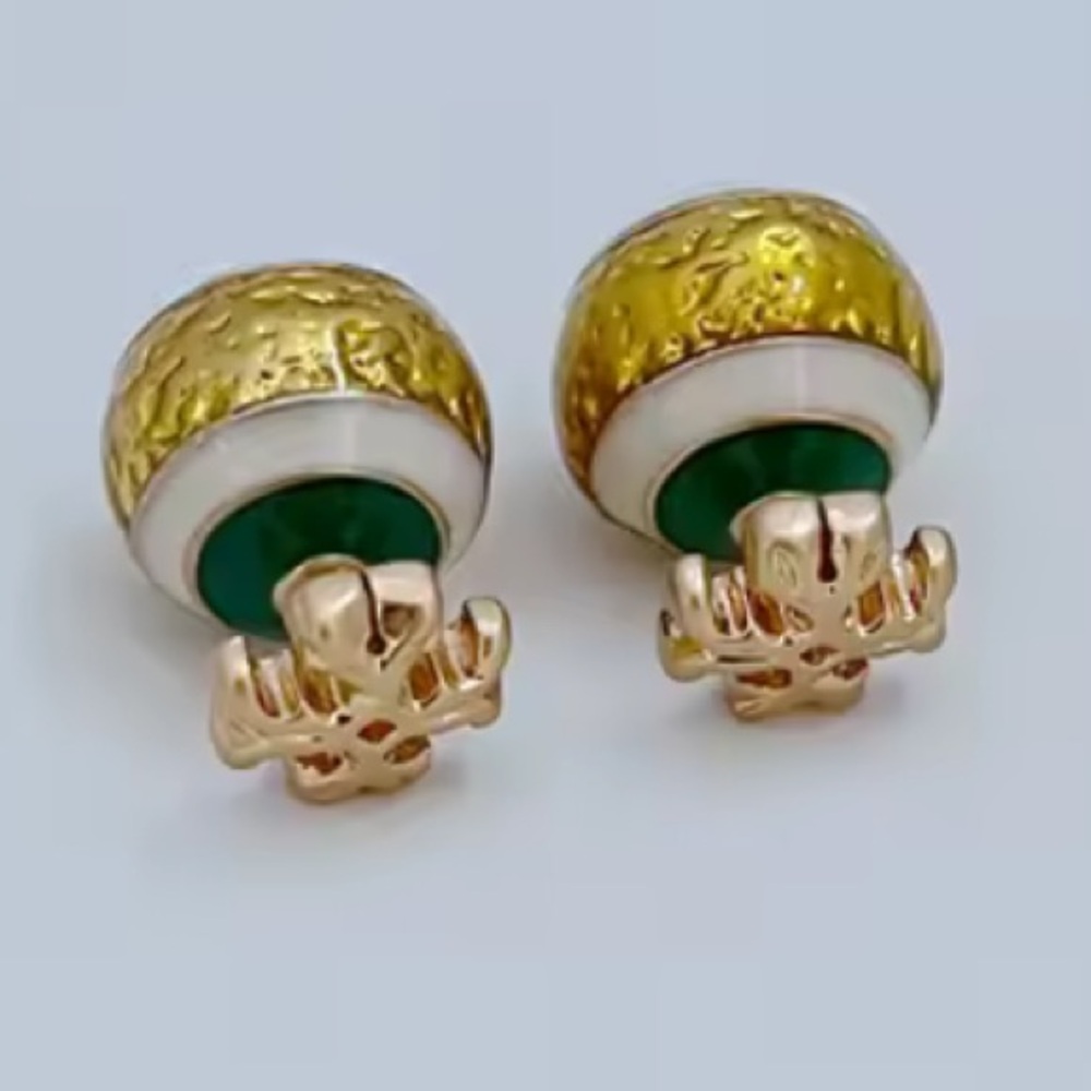 Tory Burch bauble backed double stud earrings - Picture 3 of 8